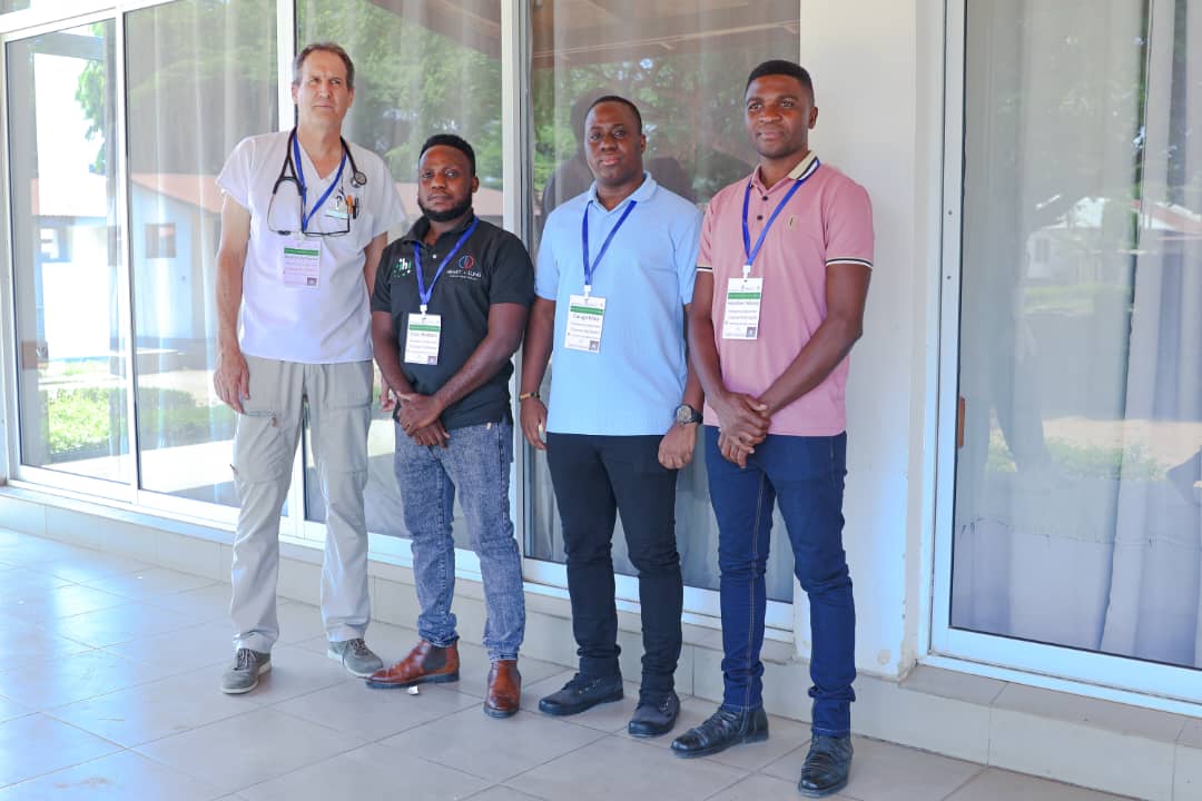 Professor Martin during Vascular Ultrasound course at St Francis Regional Referral Hospital at Ifakara.  